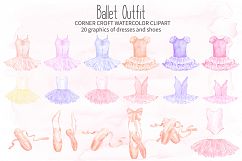 Watercolor Ballet Shoes, Ballet Dress, Tutu Illustration Product Image 2