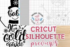 Baby It&#039;s Cold Outside Snowman Christmas Cut File Product Image 2