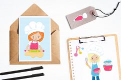 Girl Bakers  graphics and illustrations Product Image 4