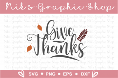 Give Thanks Svg, Thanksgiving Svg, Thankful Svg, Fall Svg Product Image 2