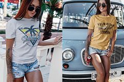 T-Shirt Mock-Up Summer Girl Product Image 2