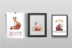 Forest Friends - Watercolor Clip Art Set Product Image 8