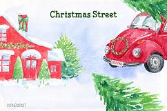 Watercolor Christmas Street  Product Image 6