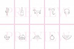 Instagram Story Highlights Icons, Set of 40 Hand Drawn Instagram Icons Product Image 3