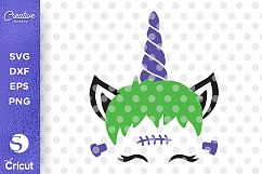 Halloween Unicorn Face SVG DXF Cut File, Unicorn Face SVG Product Image 1