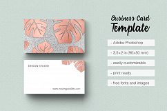 Rose Gold Foil Marble Business Card Product Image 1