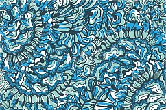 Abstract Freehand Style Monotonous &amp; Colored Vector Graphic Background Product Image 1