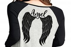 Angel wings svg, angel svg, feather wings svg, angel jpg, angel wings shirt design, angel clipart, wings svg, dxf, png, cricut file,clip art Product Image 1