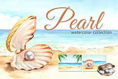 Pearls. Watercolor collection Product Image 1