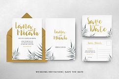 Watercolor Foliage Wedding Invitation Suite Product Image 7