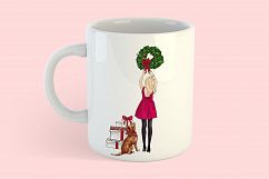 Fashion illustration - Christmas Girl 7 - Blonde Product Image 8