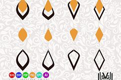 144 Earrings template SVG - Cut files - Leather earrings SVG Product Image 14
