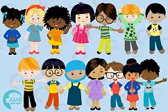 Multi-cultural kids series 1, clipart, graphics and illustrations AMB-2317 Product Image 5
