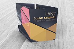 Large Double Gate Fold Brochure Mockups Product Image 1