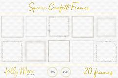 Silver Square Confetti Frames Product Image 1