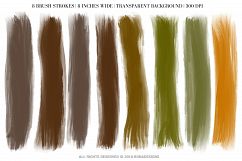 Autumn Brush Strokes, Digital Brush Strokes Product Image 2