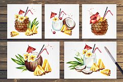 Pina colada. Watercolor collection Product Image 6