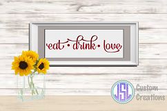 Eat Drink Love| SVG DXF EPS PNG Digital Cutting File Product Image 2