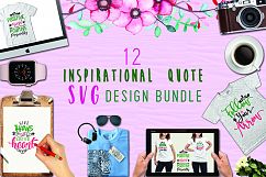 12 Inspiration Quotes SVG Design Bundle Vol 1. Product Image 1