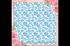 100 Seamless Watercolor Heart Diamond Digital Papers Product Image 2
