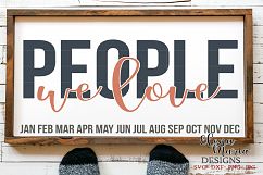 People We Love Birthday Calendar DIY Sign SVG Product Image 1