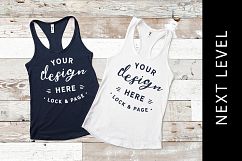 Midnight Navy Tank Top Mockup Next Level 1533 Summer Fashion Product Image 1
