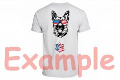 German shepherd USA Flag Glasses SVG 855s Product Image 2