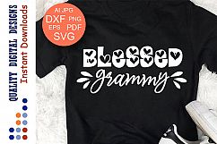 Blessed Grammy SVG Blessed Grandma Svg Womens T shirts Svg Product Image 1