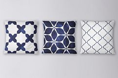 8 Seamless Moroccan Patterns - Cobalt Blue &amp; White Product Image 2