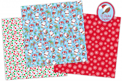 Christmas digital papers, Christmas patterns, Santa papers Product Image 2