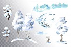 Winter constructor. Watercolor elements set Product Image 2