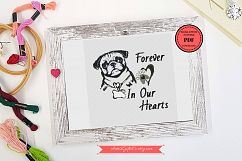 Dog Pug Cross stitch pattern PDF Dog lover gift Embroidery Product Image 1