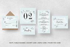 Watercolor Sprigs Wedding Invitation Suite Product Image 9