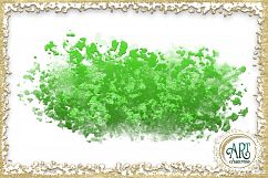 Lime Green Glitter Greenery Digital Clipart Brush Stroke - 24 of beautiful PNG files Product Image 23