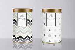 8 Seamless Retro Modern Patterns - Mint Green, Ivory &amp; Gray - Set 1 Product Image 5