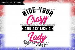 Text cut file Lady, for Cricut &amp; Silhouette, crazy lady svg Product Image 1