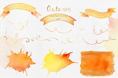 Watercolor Autumn Clipart Collection Product Image 8