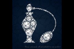 12 Diamond Perfume Bottle Clip Arts, Fashion Clip Arts Product Image 3