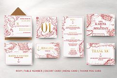 Vintage Map Wedding Invitation Suite Product Image 6