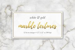 Marble Textures - White &amp; Gold Product Image 1