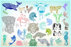 BEST MANDALA SVG Bundle Animal Svg Bundle Zentangle Bundle Product Image 3