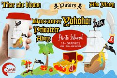 Pirate Island cliparts, Pirate Elements cliparts AMB-176 Product Image 1