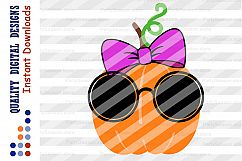 Pumpkin svg Cute Pumpkin with Face Pumpkin girl svg Product Image 2
