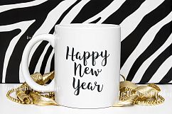 White coffee mug mockup festive happy new year styled stock photo Product Image 3