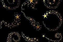 Gold Foil Swirling Stars Clipart Product Image 2