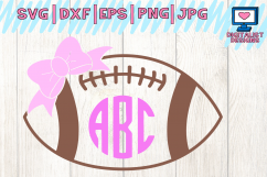 monogram, football, sports, school, svg, dxf, png Product Image 1