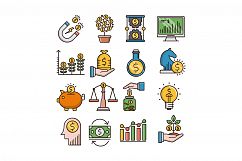 Investment icons set Product Image 1