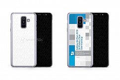 Galaxy A6 Plus 2d PC Clear Case Design Mockup 2018 Product Image 1