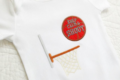 Keep Calm and Shoot Basketball Applique Embroidery Design Product Image 4