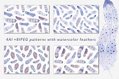 Watercolor feathers Boho Product Image 3